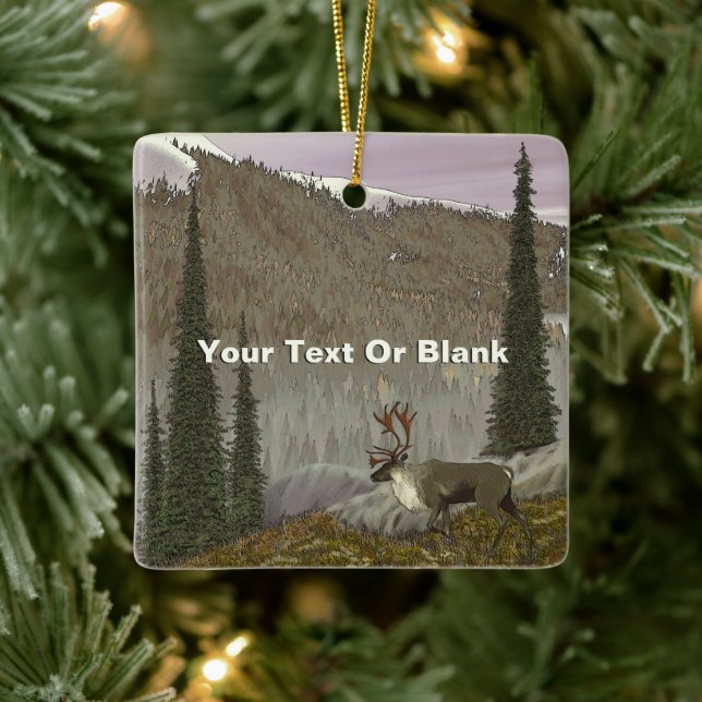 Selkirk Caribou Ceramic Ornament (Tree)