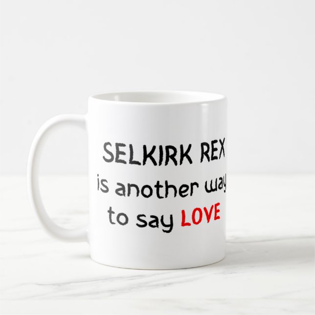 selkirk rex love coffee mug (Left)