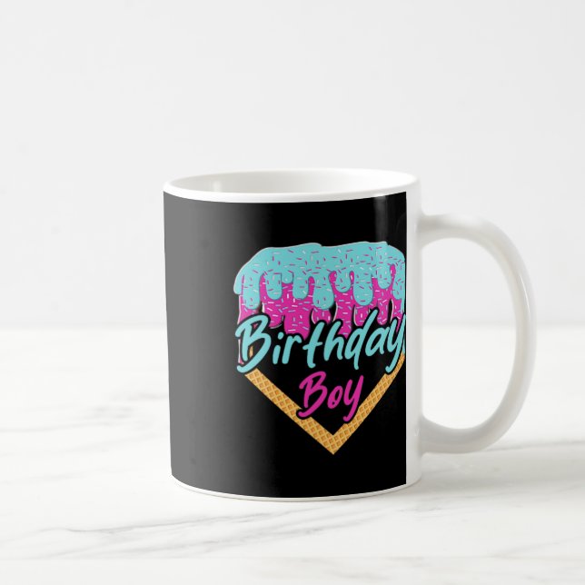 Sell 10 Year Old Ice Cream Drip 10th Birthday Boy  Coffee Mug (Right)