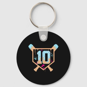 Sell 10 Year Old Ice Cream Drip 10th Birthday Boy Keychain