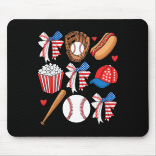 Sell 4th Of July Coquette Bow Women Girls Sell Mom Mouse Pad