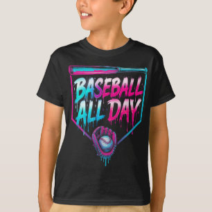 Sell All Day Ice Cream Dripping Sell Home Plate Dr T-Shirt