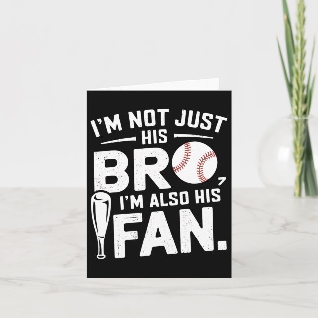 Sell Brother I'm Not Just His Bro I'm His Number O Card (Front)