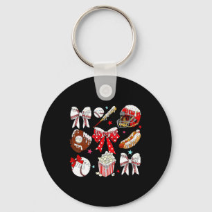 Sell Coquette Bow Drip Game Day Sell Mama Keychain