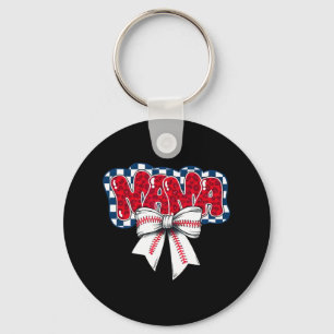 Sell Coquette Bow Sell Mama Game Day Women Kids Keychain