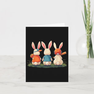 Sell Cute Easter Sports Bunnies Sketll Footll Card