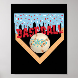 Sell Dad Home Plate Ice Cream Drip Father's Day Da Poster