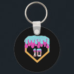 Sell Drip 10 Year Old Ice Cream 10th Birthday Boy  Keychain<br><div class="desc">Sell Drip 10 Year Old Ice Cream 10th Birthday Boy</div>