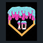 Sell Drip 10 Year Old Ice Cream 10th Birthday Boy  Poster<br><div class="desc">Sell Drip 10 Year Old Ice Cream 10th Birthday Boy</div>