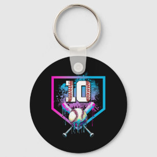 Sell Drip 10th Birthday Home Plate Boy Youth 10 Ye Keychain