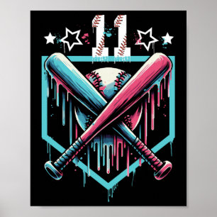 Sell Drip 11th Birthday Boys Number 11 Youth 11 Ye Poster