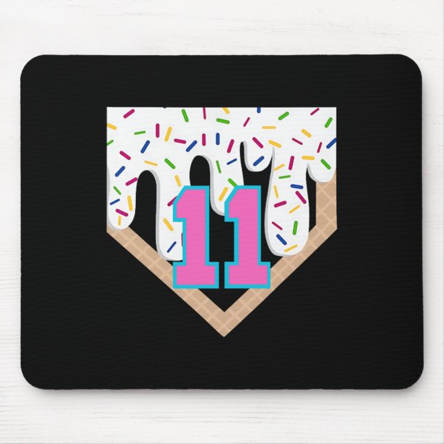 Sell Drip 11th Birthday Home Plate Boy Youth 11 Ye Mouse Pad (Front)
