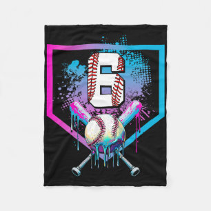 Sell Drip 6th Birthday Home Plate Boys Youth 6 Yea Fleece Blanket