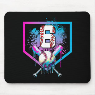 Sell Drip 6th Birthday Home Plate Boys Youth 6 Yea Mouse Pad