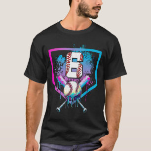 Sell Drip 6th Birthday Home Plate Boys Youth 6 Yea T-Shirt