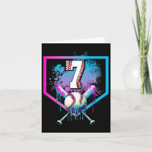Sell Drip 7th Birthday Home Plate Boys Youth 7 Yea Card