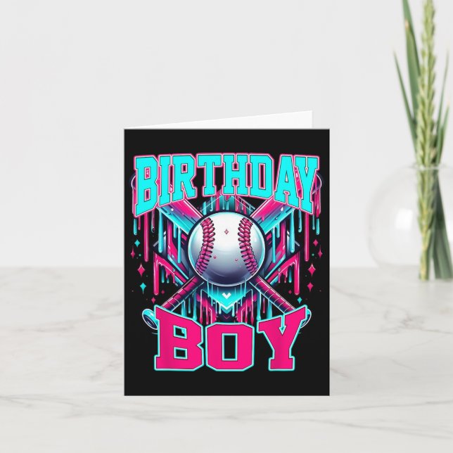 Sell Drip Birthday Boy Ice Cream Drip Youth Sell  Card (Front)