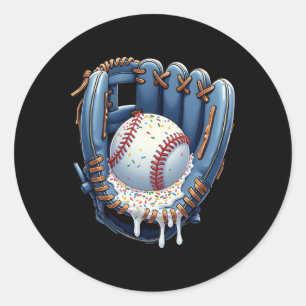 Sell Drip Boys Glove Ice Cream Drip Youth Sports 2 Classic Round Sticker