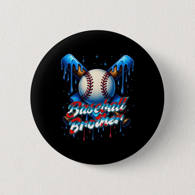 Sell Drip Brother Day Birthday Group Matching Fami 2 Inch Round Button (Front)