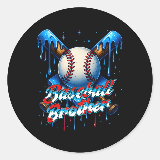 Sell Drip Brother Day Birthday Group Matching Fami Classic Round Sticker (Front)