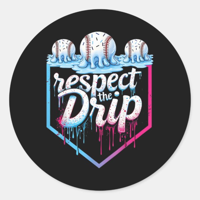 Sell Drip For Boys Ice Cream Drip Youth Boys Sell  Classic Round Sticker (Front)