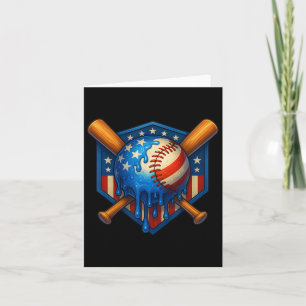Sell Drip Ice Cream Boys 4th Of July American Flag Card