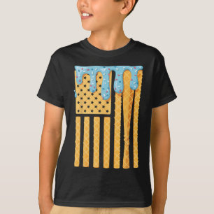 Sell Drip T Boys Dripping Ice Cream American Flag T-Shirt