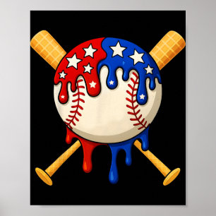 Sell Glove Usa Flag Drip Style 4th Of July Game Vi Poster