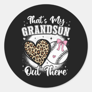 Sell Grandma Thats My Grandson Nana Cheer Grandma  Classic Round Sticker