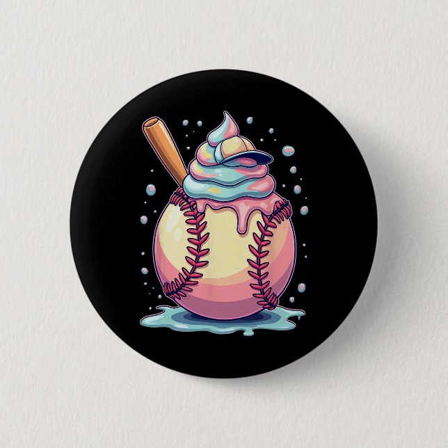Sell Ice Cream Drip _1  2 Inch Round Button (Front)