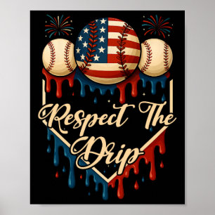 Sell Ice Cream Dripping 4th Of July Respect The Dr Poster