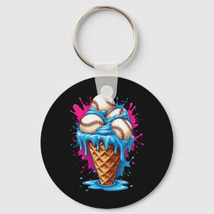 Sell Ice Cream Funny Ice Cream Sell Drip Watercolo Keychain