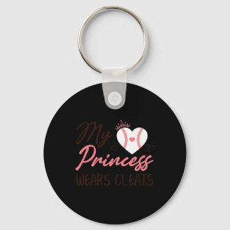 Sell Mom Dad My Princess Wears Cleats Keychain