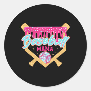 Sell Mom Drip Ice Cream Sell Mama Mother's Day Classic Round Sticker