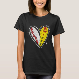Sell Mom Heart Softll Mom Proud Sports Mama  T-Shirt