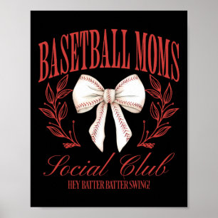 Sell Mom Social Club Coquette Bow Funny Mom Mother Poster