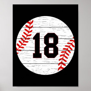 Sell Number #18 Ll Vintage For Sell Players Gift Poster