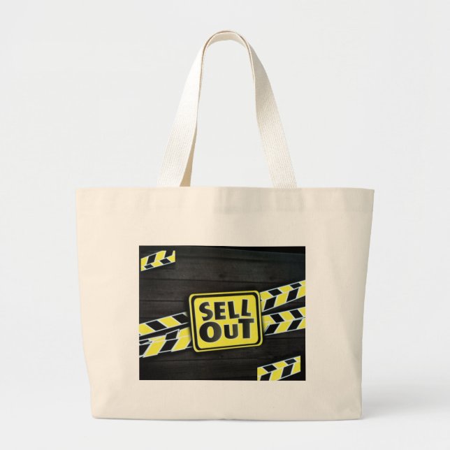 Sell Out Art Print Large Tote Bag (Front)