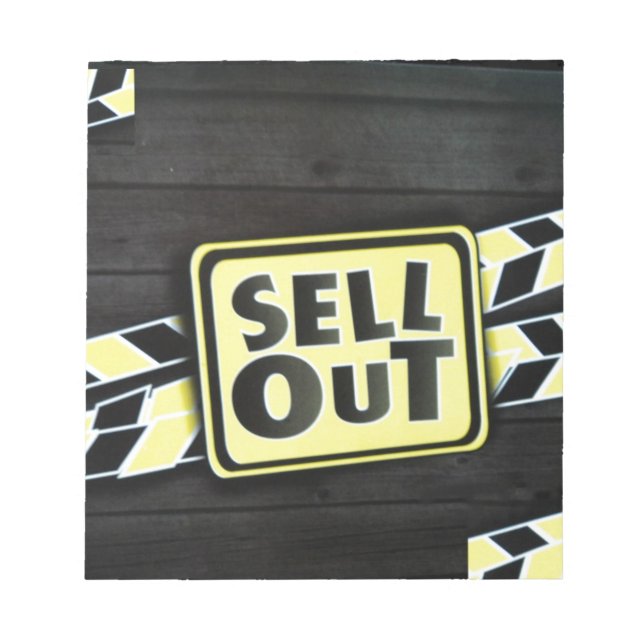 Sell Out Art Print Notepad (Front)
