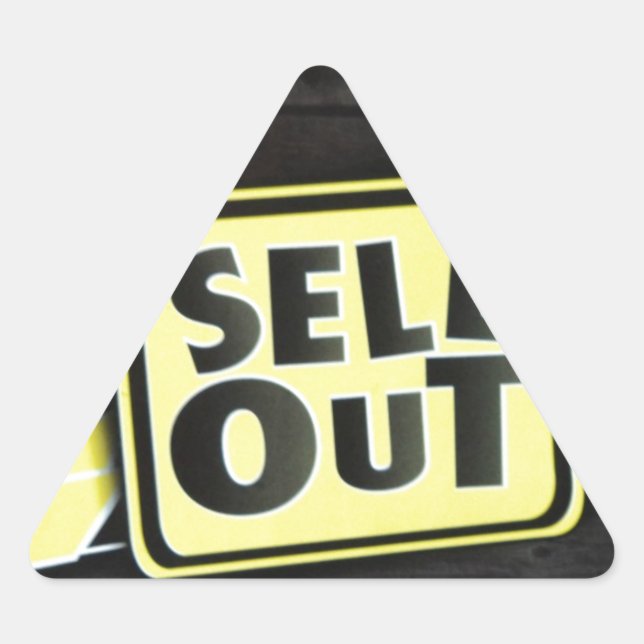 Sell Out Art Print Triangle Sticker (Front)
