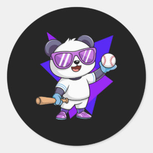 Sell Panda. Panda Sports Fun Sell Enthusiasts  Classic Round Sticker