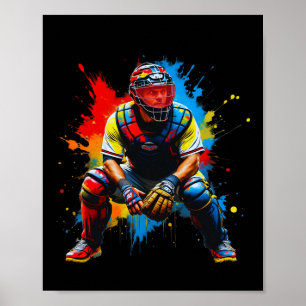 Sell Player Drip Sell Catcher Boys Youth Teens Kid Poster