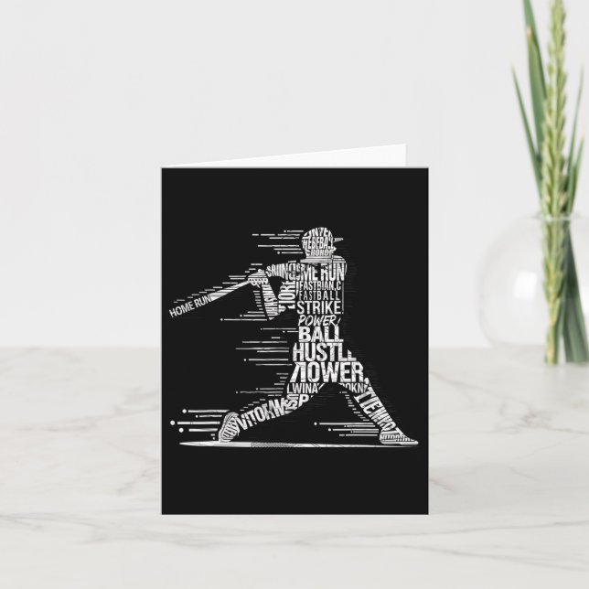 Sell Player Sell Typography Silhouette  Card (Front)
