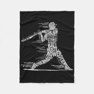 Sell Player Sell Typography Silhouette Fleece Blanket