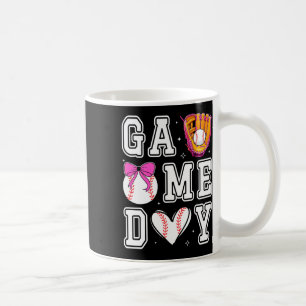 Sell Sister Coquette Bow Game Day Sell Mom Mama Coffee Mug