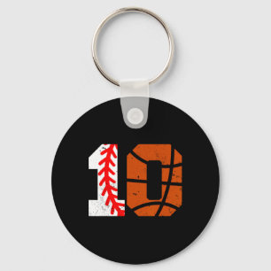 Sell Sketll Number 10 Jersey Funny 10th Birthday 1 Keychain