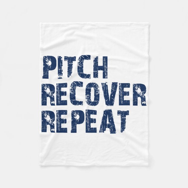 Sell Softll Pitch Recover Repeat Pitcher Commitmen Fleece Blanket (Front)