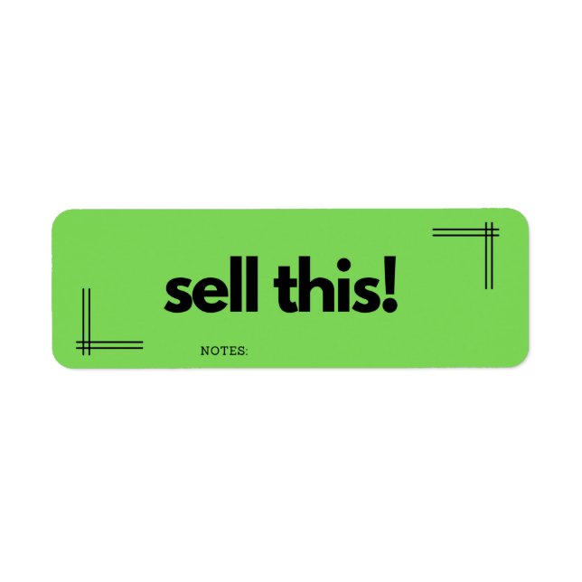 Sell This - Colour-Coded Moving Organization Label (Front)