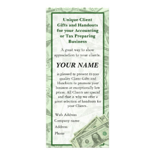 SELL TO Tax or Accountant Business Brochure Cards