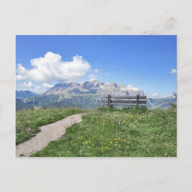 Sella Massif Corvara Italy Alta Badia Post Card (Front)